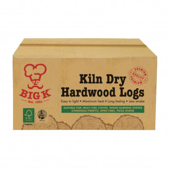 Big K Kiln Dry Hardwood Logs FSC Box 8Kg - Click to Enlarge