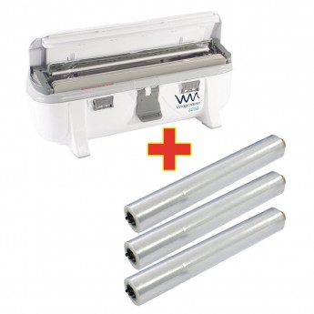 Special Offer Wrapmaster 3000 Dispenser and 3 x 300m Cling Film - Click to Enlarge