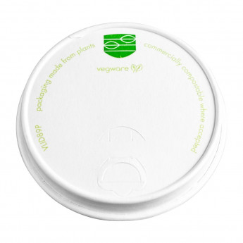 Vegware Compostable 89-Series Paper Hot Cup Lid (Pack of 1000) - Click to Enlarge