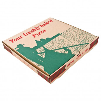 Compostable Printed Pizza Boxes 14" (Pack of 50) - Click to Enlarge