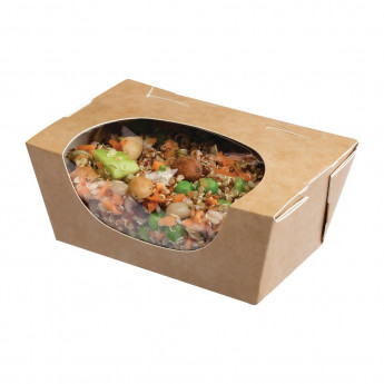 Colpac Zest Compostable Kraft Extra-Small Salad Boxes 375ml / 13oz (Pack of 250) - Click to Enlarge