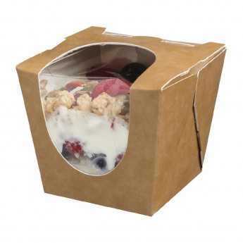 Colpac Zest Compostable Kraft Deli Boxes 250ml / 8oz (Pack of 500) - Click to Enlarge