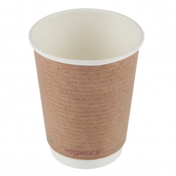 Vegware Compostable Coffee Cups Double Wall 340ml / 12oz (Pack of 500) - Click to Enlarge