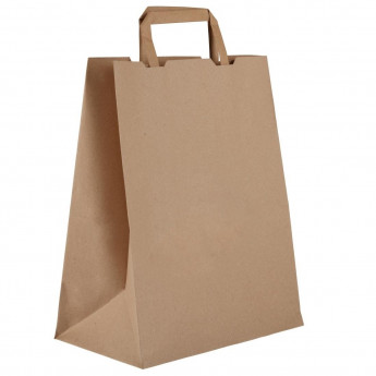 Vegware Compostable Recycled Paper Carrier Bags Large (Pack of 250) - Click to Enlarge