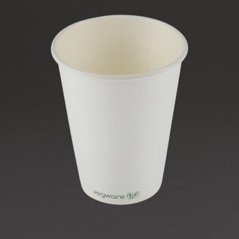 Vegware Compostable Coffee Cups Single Wall 340ml / 12oz (Pack of 1000) - Click to Enlarge