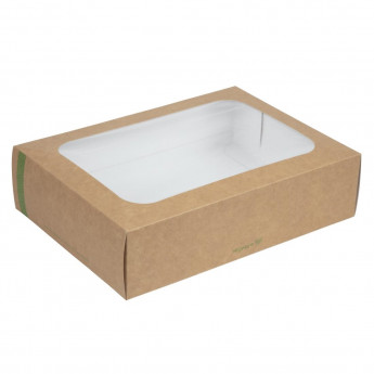 Vegware Compostable Sandwich Platters With Lid Regular (Pack of 50) - Click to Enlarge