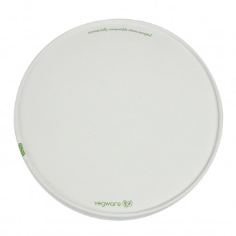 Vegware 185-Series Compostable Bon Appetit Wide PLA-lined Paper Food Bowl Lid (Pack of 300) - Click to Enlarge