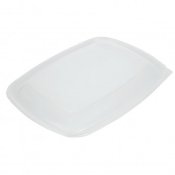 Fastpac Large Rectangular Food Container Lids 1350ml / 48oz (Pack of 150) - Click to Enlarge