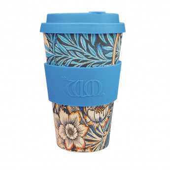 Ecoffee Cup Bamboo Reusable Coffee Cup Lily William Morris 14oz - Click to Enlarge