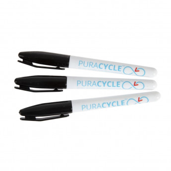 Puracycle Non-Toxic Marker Pens Black 3 Pack - Click to Enlarge
