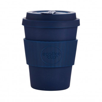 Ecoffee Cup Bamboo Reusable Coffee Cup Dark Energy Navy 12oz - Click to Enlarge
