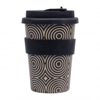 Huskup Art Deco Circles Reusable Eco Coffee Cup 400ml - Click to Enlarge