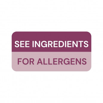 Vogue Removable See Ingredients For Allergens Food Packaging Labels (Pack of 250) - Click to Enlarge