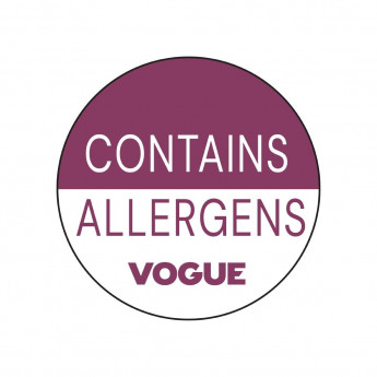 Vogue Removable Contains Allergens Food Packaging Labels (Pack of 1000) - Click to Enlarge