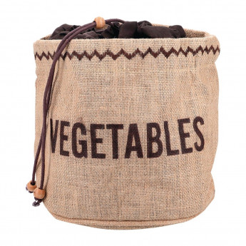 Natural Elements Hessian Vegetable Preserving Bag 21 x 21 x 20cm - Click to Enlarge