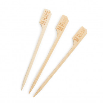Biodegradable Bamboo Steak Markers Medium Rare (Pack of 100) - Click to Enlarge