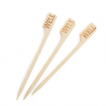 Biodegradable Bamboo Steak Markers Well (Pack of 100) - Click to Enlarge