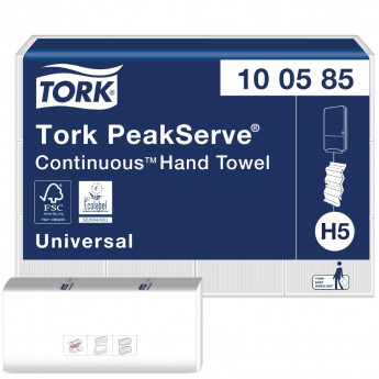 Tork PeakServe Continuous 1-Ply Hand Towels White (Pack of 12 x 410) - Click to Enlarge