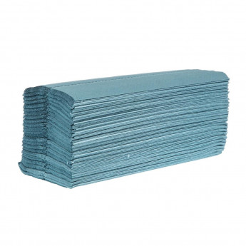 Jantex C Fold Paper Hand Towels Blue 1-Ply 2640 Sheets (Pack of 12) - Click to Enlarge