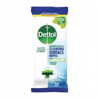Dettol Antibacterial Surface Cleaning Wipes (Pack of 126) - Click to Enlarge