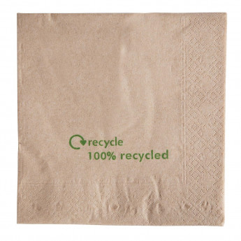 Swantex Recycled Lunch Napkin Kraft 33x33cm 2ply 1/4 Fold (Pack of 2000) - Click to Enlarge