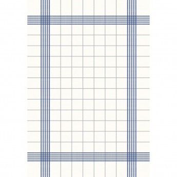 Dunisoft Towel Napkin Blue Check 38x54cm (Pack of 250) - Click to Enlarge