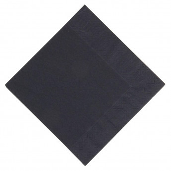 Duni Lunch Napkin Black 33x33cm 3ply 1/4 Fold (Pack of 1000) - Click to Enlarge