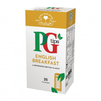PG Tips English Breakfast Tea Envelopes (Pack of 25) - Click to Enlarge