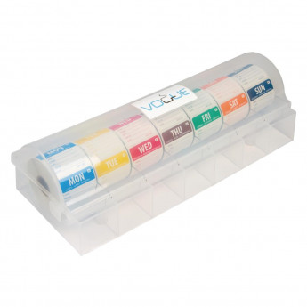 Dissolvable Colour Coded Food Labels with 2" Dispenser - Click to Enlarge