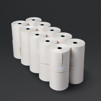 Olympia Non-Thermal 2ply White and Yellow Till Roll 76 x 70mm (Pack of 20) - Click to Enlarge