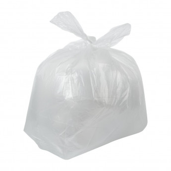 Jantex Light Duty Recycled Bin Bag 10kg 80ltr Clear (Pack of 200) - Click to Enlarge