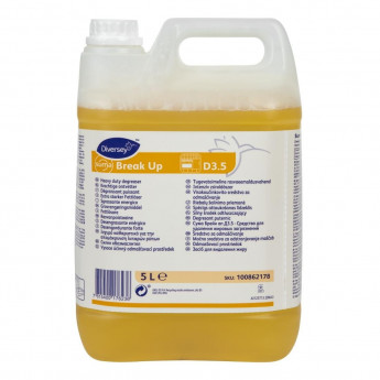 Suma Break Up D3.5 Heavy-Duty Kitchen Degreaser Concentrate 5Ltr (Pack of 2) - Click to Enlarge