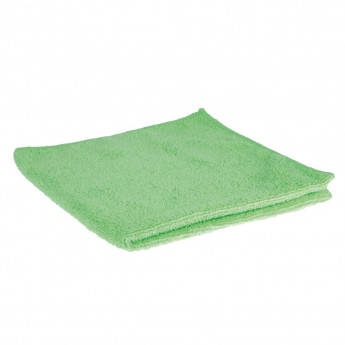 Jantex Microfibre Cloths Green (Pack of 5) - Click to Enlarge