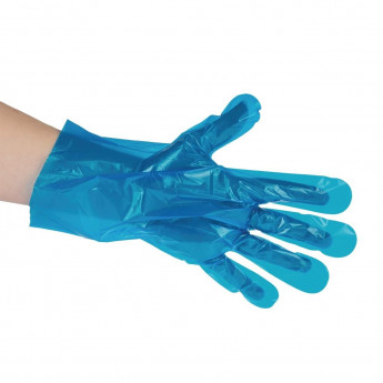 Vegware Compostable Food Prep Gloves Medium Blue (Pack of 2400) - Click to Enlarge