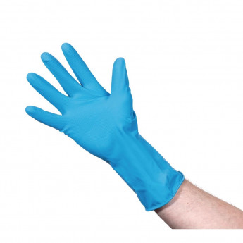Jantex Latex Household Glove Blue - Click to Enlarge