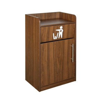 Litter Bin and Tray Stand Walnut Finish - Click to Enlarge