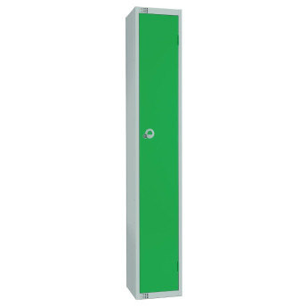 Elite Single Door 300mm Deep Lockers Green - Click to Enlarge