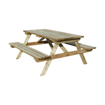 Rowlinson Picnic Table Natural Timber 180cm - Click to Enlarge
