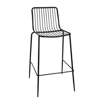 Bolero Steel Wire High Stools Black (Pack of 4) - Click to Enlarge