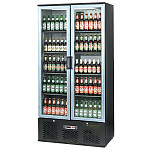 Infrico Upright Back Bar Cooler with Hinged Doors in Black and Steel ZXS20