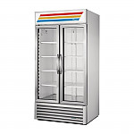 True 2 Glass Door 991L Upright Display Fridge Aluminium GDM-35HC-TSL01