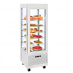 Roller Grill Display Fridge with Fixed Shelves White