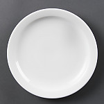 Olympia Whiteware Narrow Rimmed Plates 202mm (Pack of 12)
