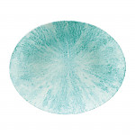 Churchill Stone Oval Coupe Plates Aquamarine 317 x 255mm (Pack of 12)