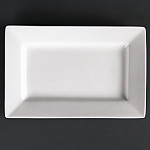 Olympia Lumina Wide Rim Rectangular Plates 200x 130mm (Pack of 6)