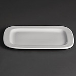 Olympia Whiteware Rounded Rectangular Plates 230mm (Pack of 12)