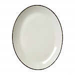 Steelite Charcoal Dapple Oval Coupe Plates 305mm (Pack of 12)