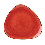 Churchill Stonecast Triangle Plate Berry Red 229mm (Pack of 12)