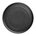 Olympia Cavolo Textured Black Flat Round Plate - 180mm (Box 6)