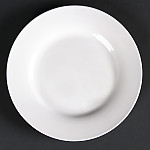 Olympia Whiteware Wide Rimmed Plates 230mm (Pack of 12)